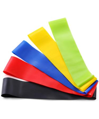 Meiliyizu 5Pcs Resistance Loop Exercise Band For Working Out Stretching Elastic Workout Band Fitness Band For Stretching Yellow - Buy Online on GoSupps.com