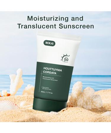 2 Pcs Heartleaf Silky Moisture Sunscreen Moisture Daily Sunscreen Korean SPF 50+ PA++++ Clear Filter Sun Essence Hydrating Moisturizing Cools Down Light Finish - Buy Online on GoSupps.com