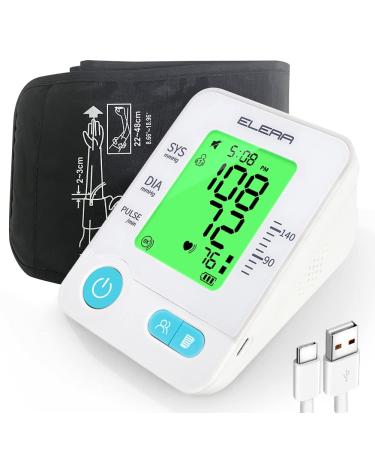Large Cuff Blood Pressure Monitor for Big Arms, 5.56-18.96 Inche XL Size Automatic Blood Pressure Machine for Adult, Measuring BP & Heart Rate (White)