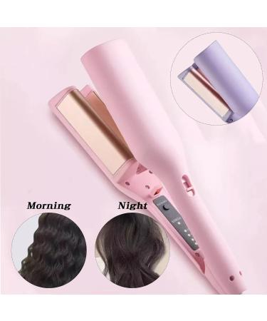 Wave Curling Iron French Egg Curling Iron V Hair Crimper Adjustable Temperature Waver Curling Iron Wand Suitable for Most Hair Types (Pink) - Buy Online on GoSupps.com