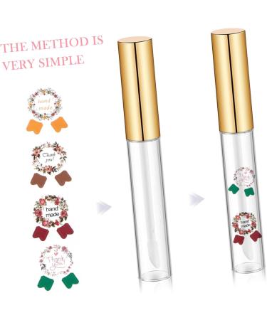  BIUDECO 10 Pieces Lipstick Stickers Handmade Labels Candy Bag Stickers Lip Balm Container Stickers Manual PVC One Sheet - Buy Online on GoSupps.com