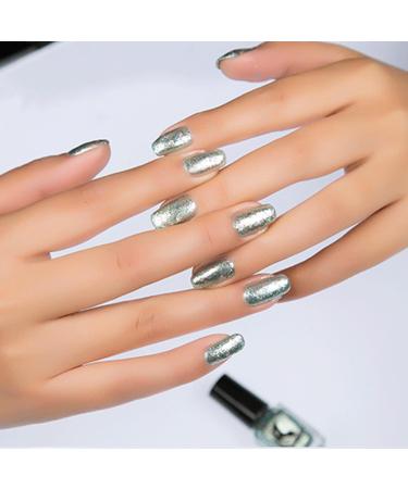 Glitter Nail Polish - Green Nail Varnish - Quick Dry Vegan Long Lasting Nail Polish - Water Based Formula & No Need Baking Nail Art - Buy Online on GoSupps.com