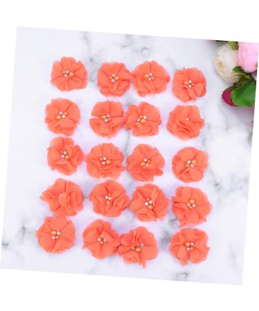 COHEALI 60 pcs Chiffon Cloth Diy Mini Shaped Accessory Hairhoop Flowers Accessoriesorange Girls Pearl As Shownx3pcs Size 1x3pcs - Buy Online on GoSupps.com