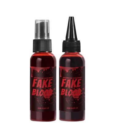 G n rique Washable Artificial Blood 60ml Halloween Makeup Kit Safe Multipurpose Liquid for Cosplay Outdoor Films Horror Parties Photography Stage Performances