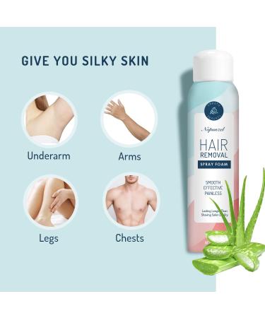Effective & Painless Hair Removal Spray Foam for Women - Safe Depilatory Cream for Face, Arm, Leg & Armpit - Smooth, Upgraded Formula - Buy Online on GoSupps.com