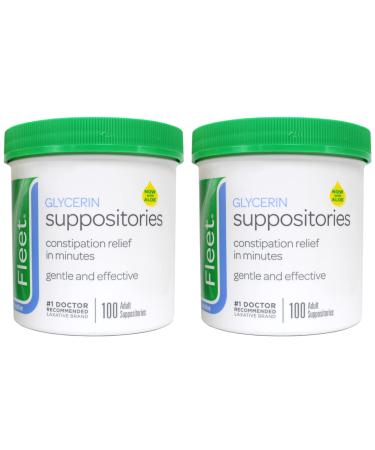Fleet - Glycerin Suppositories Laxative Adult Jar 100 Each (2-Pack) - Buy Online on GoSupps.com