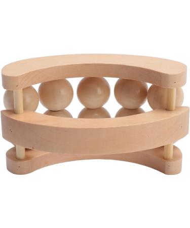 Filfeel Wooden Back Massage Roller - Deep Tissue Relief for Back Neck and Feet | 10 Pearl Hand Massager for Ultimate Relaxation - Buy Online on GoSupps.com
