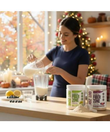 Dr. Colbert MD Fiber Zone Powder | Lemon-Lime Flavor Prebiotics | by Divine Health | 6g Psyllium Husk & Inulin Fiber | Recommended in Healthy Gut Zone Book | 9.52 oz | 30 Servings - Buy Online on GoSupps.com