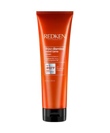 Redken Frizz Dismiss Rebel Tame Heat Protective Leave-In Cream | For Frizzy Hair | Protects Hair Against Frizz | Sulfate Free 6.8 Fl. Oz, New Look