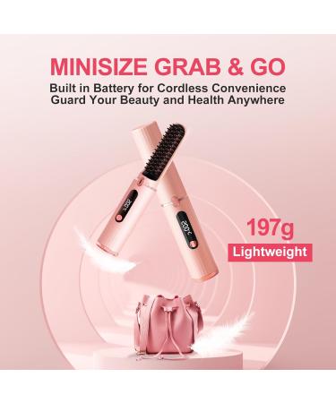 Buy Women's Cordless Hair Straightener Brush - Fast Heating USB Charging Portable & Negative Ion Technology for Perfect Hair - Buy Online on GoSupps.com