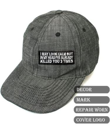 U-Sky Mix Pack 20pcs Funny Letter Patches for Motorcycle Biker Vest & Backpacks - Sew/Iron On Appliques for Jeans & Jackets - Buy Online on GoSupps.com