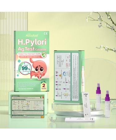 Accufast Helicobacter Pylori Quick Test - At-Home H.Pylori AG Stool Test Kit for Accurate Infection Self-Testing - Buy Online on GoSupps.com