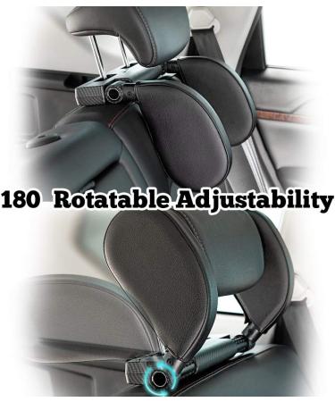Hopeas Car Headrest for Kids & Adults - Adjustable Neck Support Pillow in Carbon Fiber Black - Buy Online on GoSupps.com