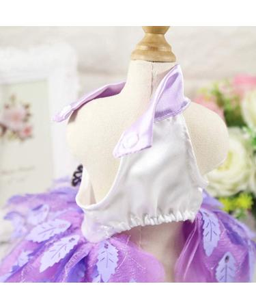 Yekeyi Spring Summer Princess Pet Dress for Rabbits Dogs & Cats - Cute Bunny Tutu Costumes & Clothing with Violet Leaves - Buy Online on GoSupps.com