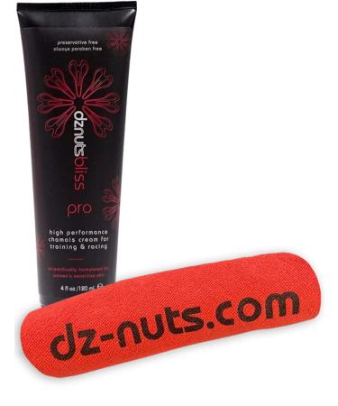 dznuts Womens Bliss Chamois Cream | Anti Chafing Cream for Saddle Sores, Chafing, Rubbing, Inner Thighs Friction for Cyclists, Runners, Triathletes 1 Pack + Towel
