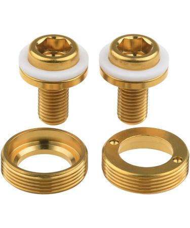Wanyifa Titanium M8x15mm Bicycle Crank Arm Fixing Bolt with Cap - Pack of 2 Gold - Buy Online on GoSupps.com