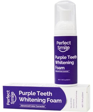 Perfect Smile Teeth Whitening Foam - Purple Color Corrector & Stain Removal - 50ml | International Shipping - Buy Online on GoSupps.com