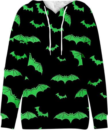 Halloween Costumes Casual Long Sleeved Drawstring Hooded Sweater Zip Hoodie for Women Green XX-Large - Buy Online on GoSupps.com