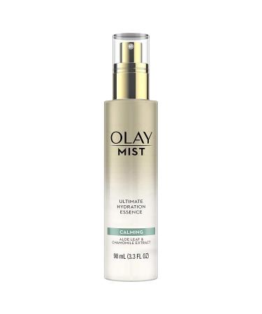 Olay Mist Ultimate Hydration Essence Calming With Aloe Leaf & Chamomile, 3.3 fl oz 3.3 Fl Oz (Pack of 1)