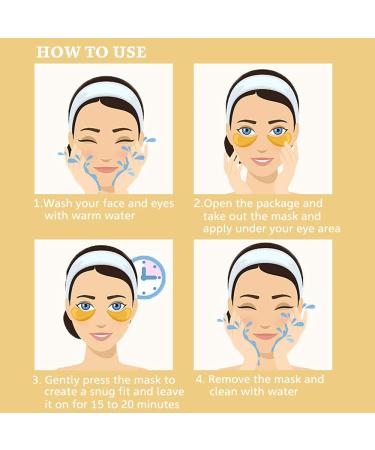 CGIFY 24K Gold Under Eye Patches - 25 Pairs | Collagen Eye Masks for Dark Circles, Puffy Eyes, and Wrinkles - Suitable for Women and Men - Buy Online on GoSupps.com