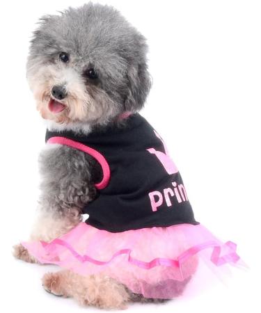 Ranphy Chihuahua Crown Princess Dress - Summer Dog & Cat Clothing for Girls | Rosa & Black - Buy Online on GoSupps.com