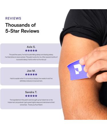 Pure Patch Sleep Patch Plant-Based Vegan Topical Patch Magnesium Glycinate GABA L-Theanine Apigenin Non-Ingestible Water-Resistant Gentle on Skin Gluten Free Made in USA 12Patches 12 Patches - Buy Online on GoSupps.com