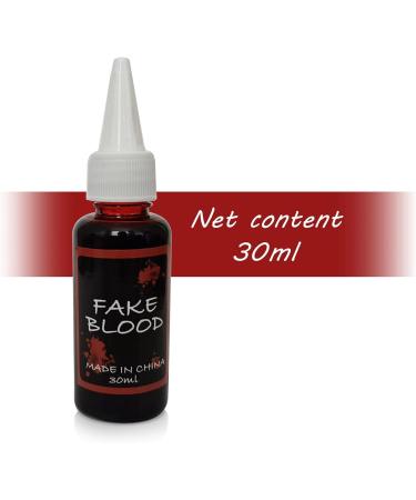 30ml Odorless Liquid Fake Blood | Coagulated Gel | Fake Blood | Fake Blood | Food Grade Halloween Accessories | Fake Blood Makeup for Clothing Zombie Vampire Cosplay - Buy Online on GoSupps.com