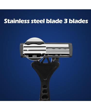 200 Pack Kheoxusa 3 Blade Disposable Razors - Individually Wrapped Triple Blade Razors for Hotel & Airbnb - Grey Black - Buy Online on GoSupps.com