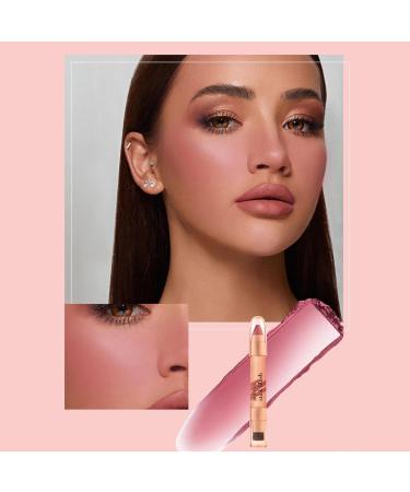 for Cheeks - 2 in 1 Double Stick with Brush | WateMakeup Long Lasting Lip Tint Eye Shadow Makeup Stick for Women Tmay 04# - Buy Online on GoSupps.com