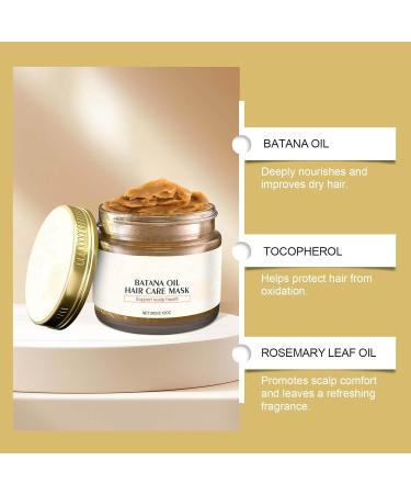 Masque capillaire l'huile de batana brute - Pour la croissance des cheveux - R paration des cheveux ab m s et cr pus - Soin intensif - Douceur longue dur e - Soutien de la sant du cuir chevelu - 60 - Buy Online on GoSupps.com
