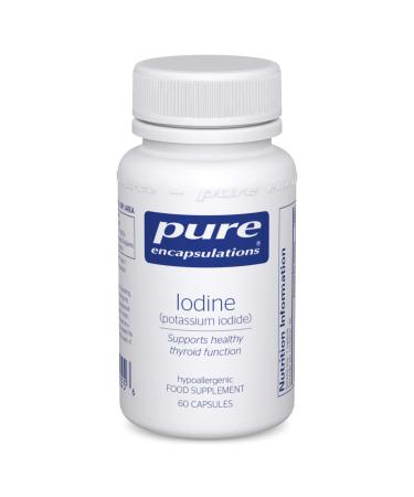 Pure Encapsulations - Iodine (Potassium Iodide) 225 UG - Hypoallergenic Supplement Supports Metabolism Healthy Skin and Thyroid Function - 60 Vegetarian Capsules