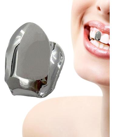 Shakven Gold Teeth Caps - 14k Gold Plated Single Tooth Caps - Stylish Plain Single Tooth Caps Small Size Eye-Catching Mouth Grills for Women and Men and Hip Hop Style Black Tarnish - Buy Online on GoSupps.com