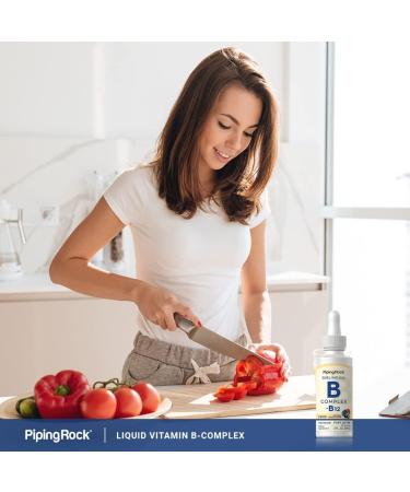 Piping Rock Liquid Vitamin B Complex with B12 1200mcg 2 fl oz | Berry Flavor Drops | Sublingual Supplement | Vegetarian Non-GMO Gluten Free - Buy Online on GoSupps.com