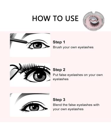 2 Pairs Self Adhesive Eyelashes Reusable Lashes Self Stick Lashes Reusable Waterproof Natural False Lashes Natural Fluffy Curling Long Eyelashes No Magnet No Glue Eyelashes Waterproof - Buy Online on GoSupps.com