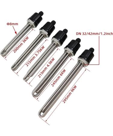DN32 electric heating element SUS304 immersion boiler 3kw375kw45kw6kw9kw color heating only voltage 1 - Buy Online on GoSupps.com