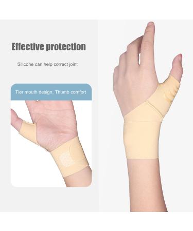 YUNYILAN Ultra Thin Thumb Arthritis Wrist Brace - Compression Support for Carpal Tunnel Joint Pain Tendonitis - Unisex Left Hand Skin Tone - Buy Online on GoSupps.com