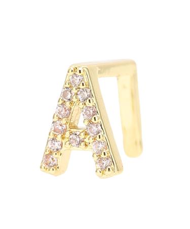 Hip Hop Fake Teeth Halloween False Teeth capital letter a single hip hop false tooth halloween festival hip hop tooth decoration accessories halloween dentures ornaments (gold)