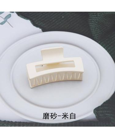 Hollow Frosted Square Grab Clip 8.5cm Medium Hair Clip Sweet Beauty Shark Clip (Set Of 8) Claw Clips For Thick Hair 8PC - Buy Online on GoSupps.com
