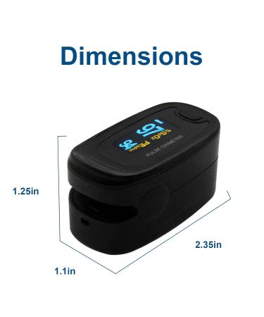 Buy CONTEC CMS50NA Fingertip Pulse Oximeter - Accurate SPO2 & Pulse Rate Monitor with OLED Display (Black) - International Shipping Available - Buy Online on GoSupps.com