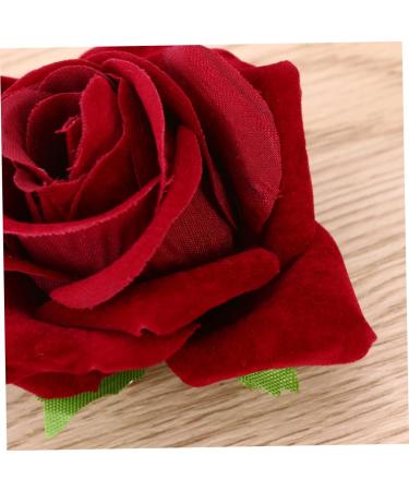 VALICLUD 2 1 rose flower hair clip rose flower hair pins Rose Flower Hair Comb Rose Hair Clip mexican hair accessories Rose Flower Hairpin rose pin bohemian wedding suit bridegroom Rosso - Buy Online on GoSupps.com