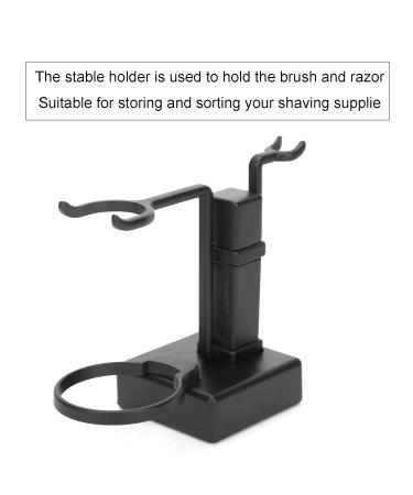 Premium Stainless Steel Shaving Brush Holder & Black Soap Dish Set for Men - Perfect Gift for Grooming - Buy Online on GoSupps.com