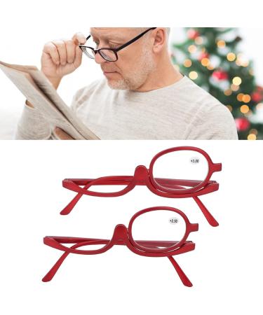 Buy Rotatable Magnifying Makeup Glasses for Women - Red (+2.50) | Enhance Precision Eye Makeup Application - Buy Online on GoSupps.com