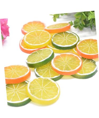 HOMSFOU 39 Pcs Imitation Lemon Slice Simulation Fruits Model Photography Fruits Slices Mini Lemon Model Lifelike Decorative Fruits Fake Lemon Slices Fruit Slices Gray Flakes Pvc Artificial Assorted Colorx3pcs 4X4X0.8CMx3pcs - Buy Online on GoSupps.com