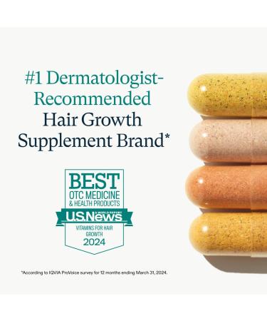 Nutrafol Women's Hair Growth Supplements - Clinically Proven Stronger Hair in 3-6 Months Dermatologist Recommended - 2 Month Supply & 2 Refill Pouches - Buy Online on GoSupps.com