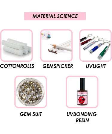 Shop Tooth Gemstone Set - DIY Tooth Jewelry Kit with Glue & Light for Stunning Tooth Decoration - Buy Online on GoSupps.com