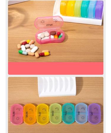 DOITOOL Travel Pill Box 2 Pack - Portable & Colorful Mini Medicine Boxes for Easy Travel Storage - Buy Online on GoSupps.com