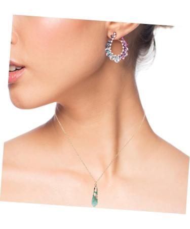 CALLARON 1pc Crystal Rough Necklace Necklaces Rhinestone Choker Necklace Fashion Neck Pendant Grace Decorate - Buy Online on GoSupps.com