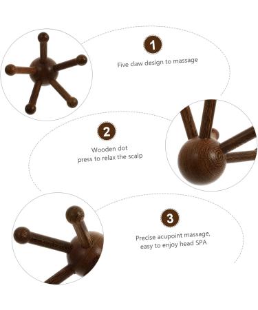 Gleavi 4-Piece Massage Device Set - Five Claws Scalp Massager & Trigger Point Brush for Deep Relaxation | Wenge Handy Tools - Buy Online on GoSupps.com