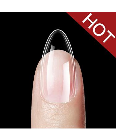 Beetles Gel Nail Kit - 500Pcs Pre-Shaped Almond Soft Gel Nail Tips with Glue, Lamp - DIY Nail Extension Set (Clear Kit) - Buy Online on GoSupps.com