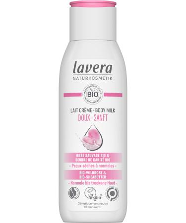 lavera Milk Gentle Cream - Natural cosmetics - vegan - Organic Wild Rose & Shea Butter - certified - 200 ml